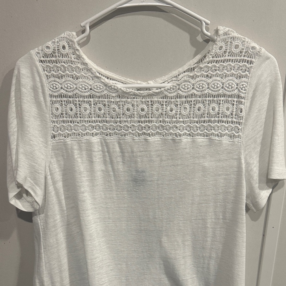 Old Navy White Lace Detail Women's Blouse